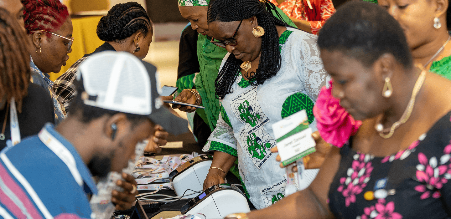 Registration desk at NFPC